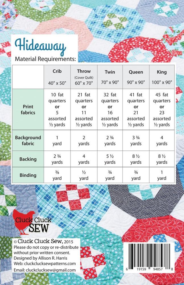 Cluck Cluck Sew Hideaway Quilt Pattern