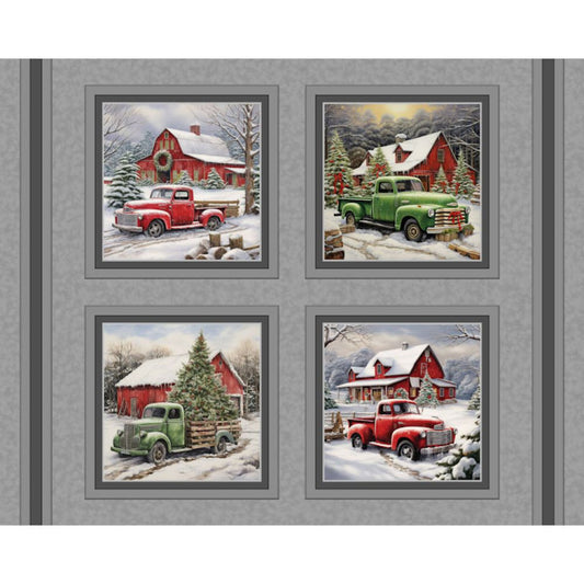 Holiday Haul Pillow Fabric Panel