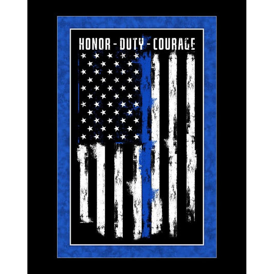 Honor Duty Courage Fabric Panel