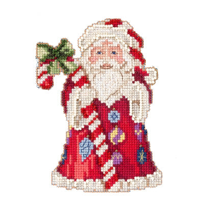 Mill Hill JS202016 Jim Shore Candy Cane Santa Cross Stitch Kit