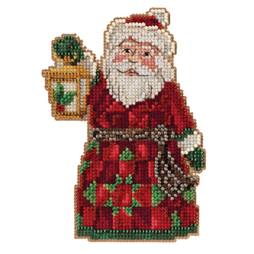 Mill Hill JS202113 Jim Shore Santa with Lantern Cross Stitch Kit