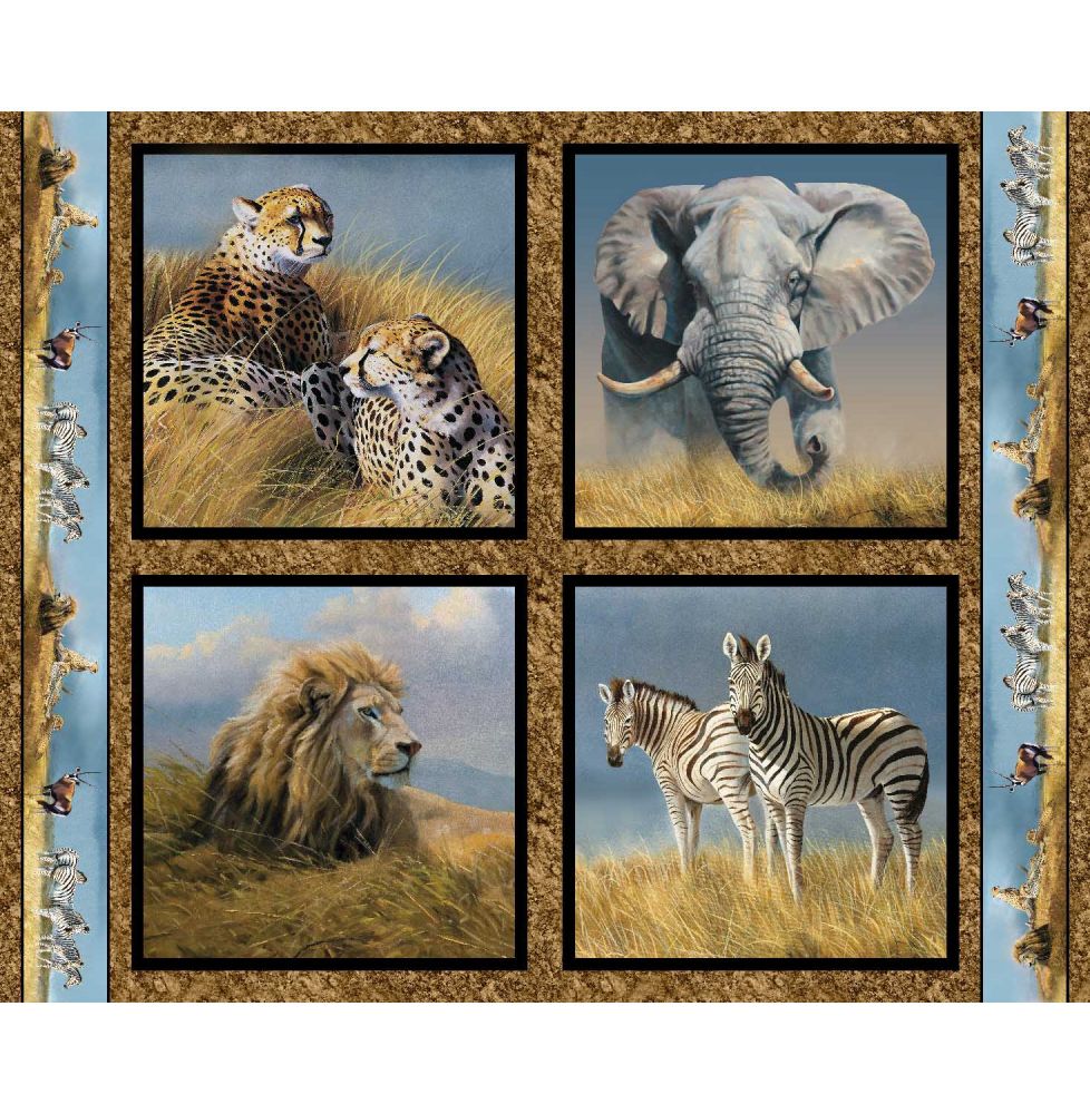 Kenya Plains Pillow Fabric Panel