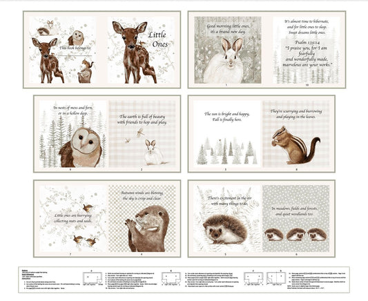 Little Readers Little Ones Book Fabric Panel