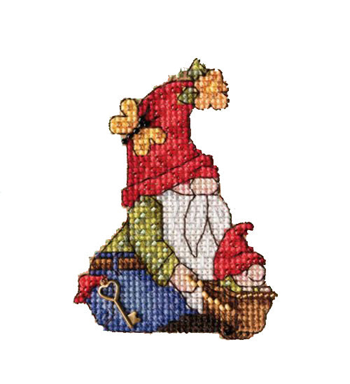 Mill Hill MH162212 Wheelbarrow Gnome Cross Stitch Kit