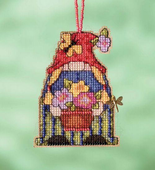 Mill Hill MH162213 Garden Girl Gnome Cross Stitch Kit