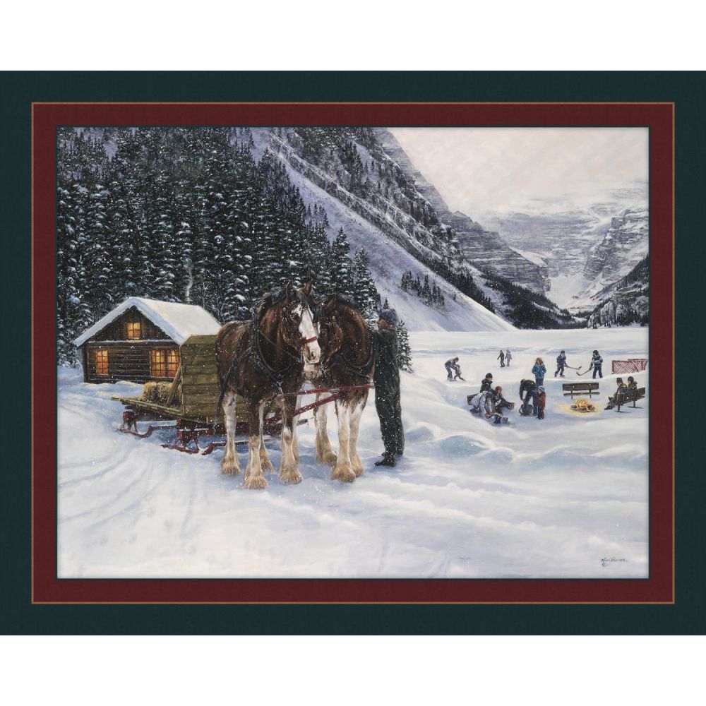 Magic At The Lake Louise Fabric Panel