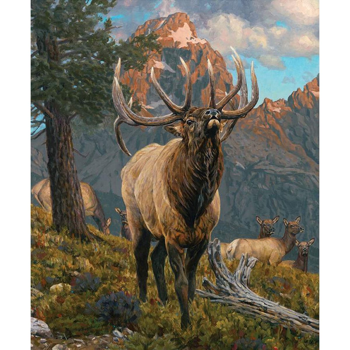 Majestic in Nature Grand Elk Fabric Panel