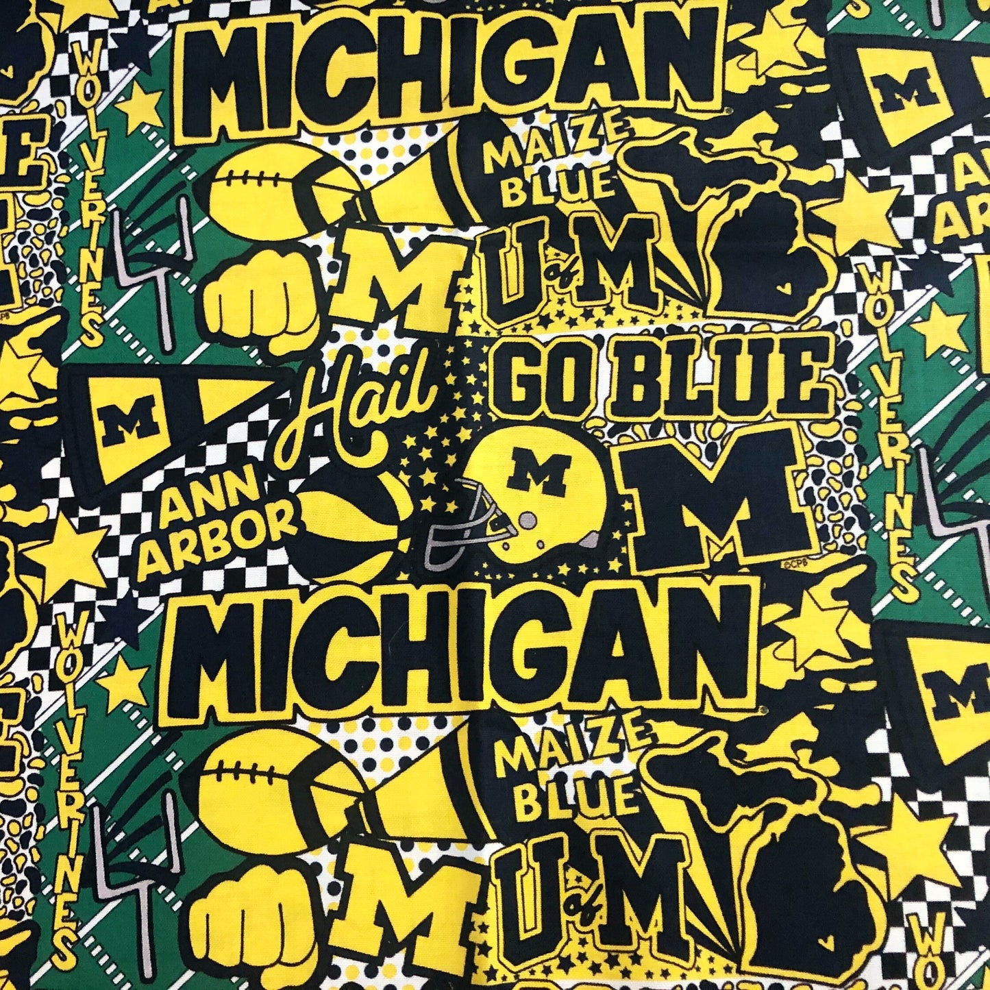 Fat Quarter Michigan Wolverines