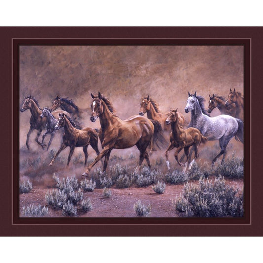 On The Move Horse Fabric Panel