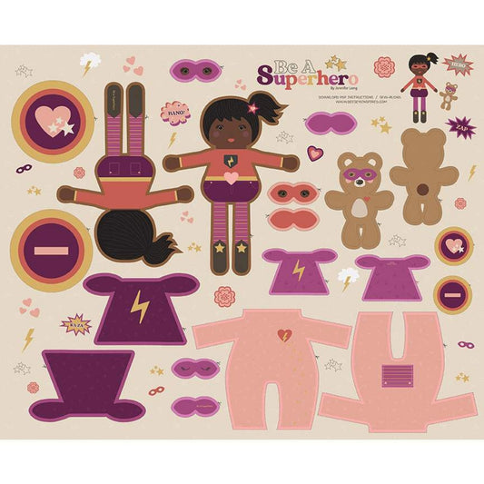 Be a Superhero Fearless 3 Fabric Panel