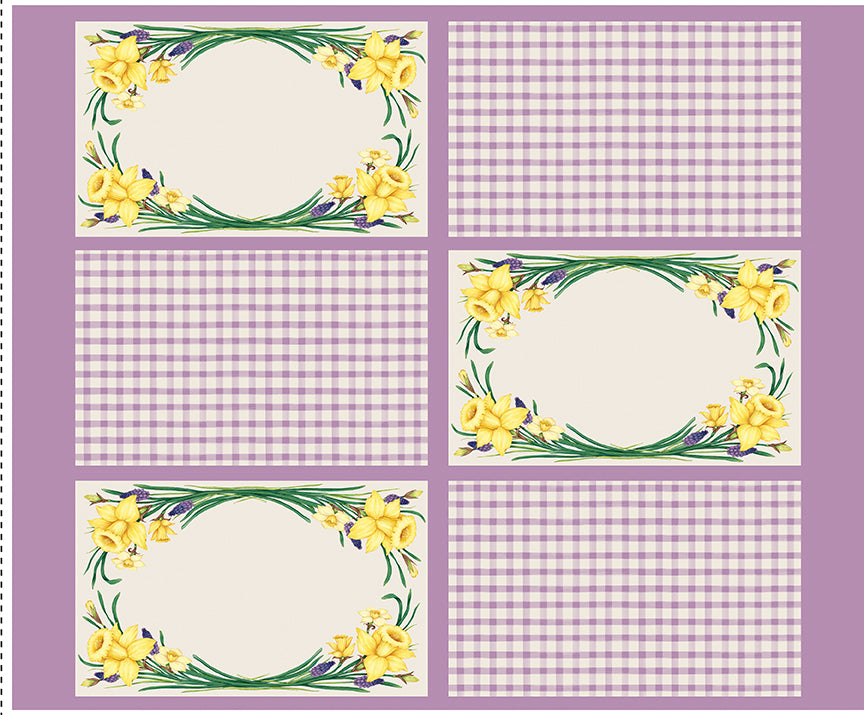 Monthly Placemats 2 April Placemat Fabric Panel