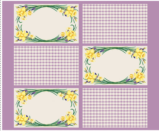 Monthly Placemats 2 April Placemat Fabric Panel