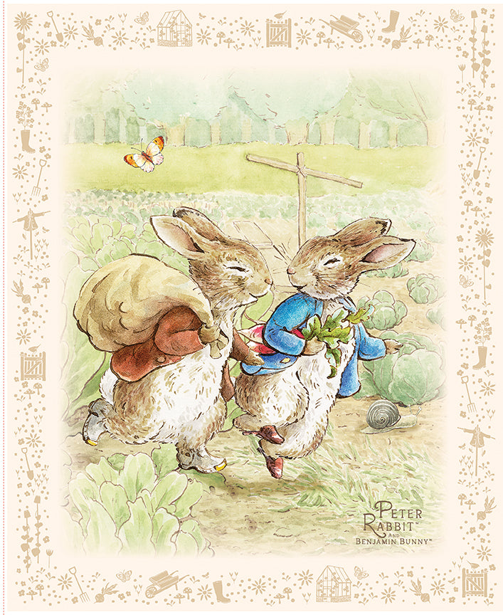 Peter Rabbit™ and Benjamin Bunny™ Fabric Panel