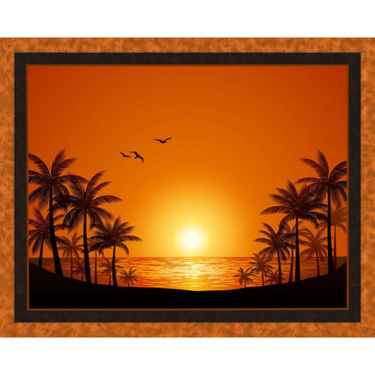 Palm Beach Sunset Fabric Panel