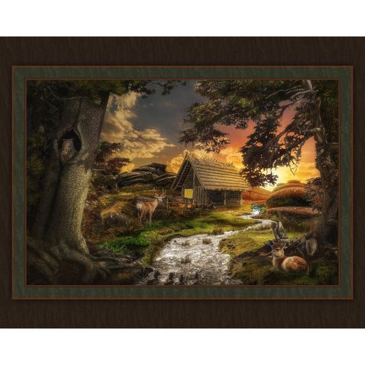 Peaceful Cabin Fabric Panel
