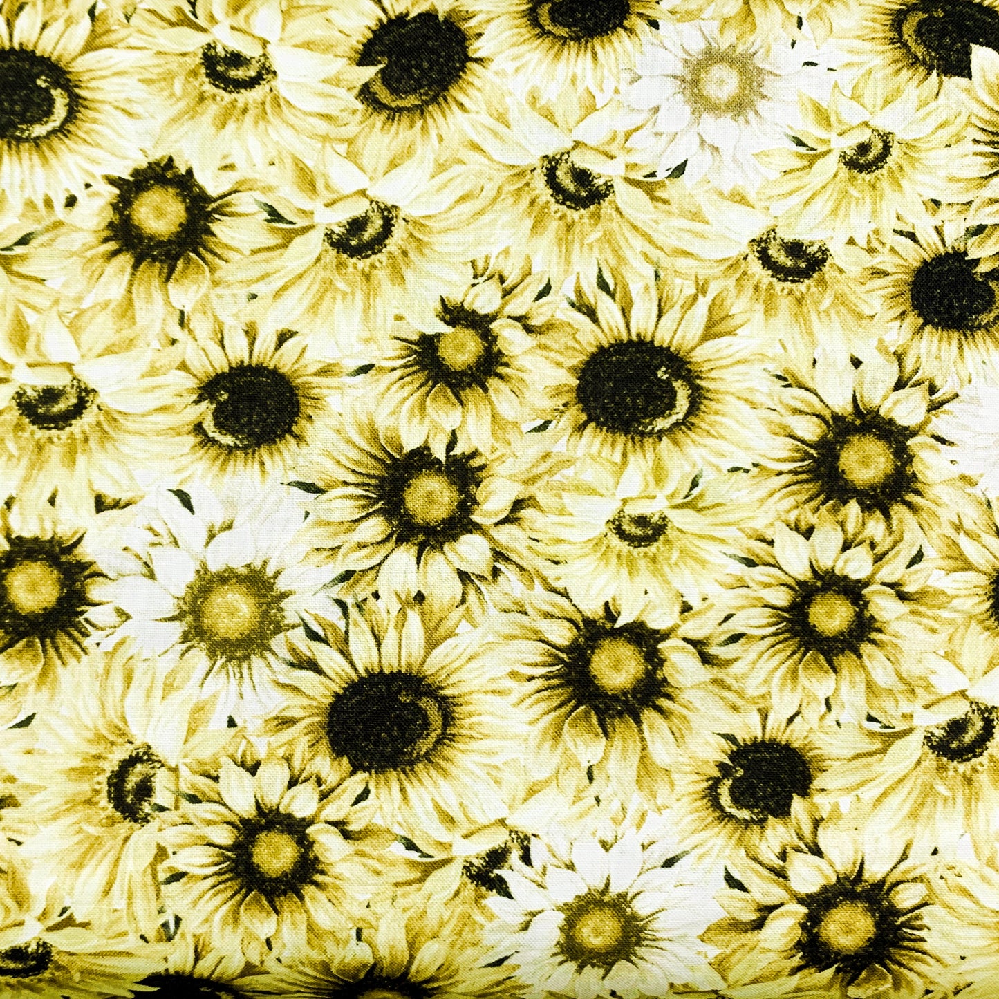 Fat Quarter Honey Bee Farm Packed Sunflowers and Daisies