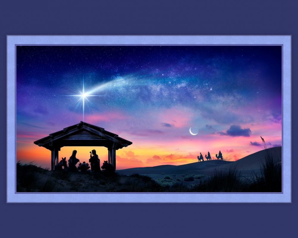 Wise Men Come Nativity Fabric Panel