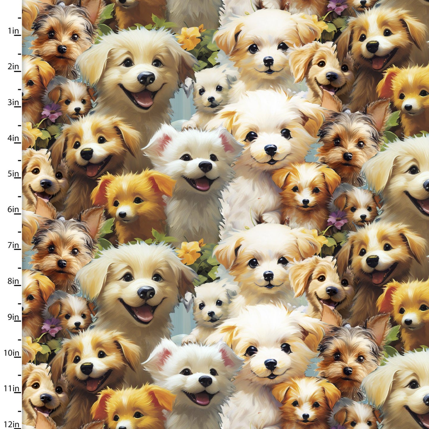 Fur-Ever Friends Playful Pups Fabric - By the yard