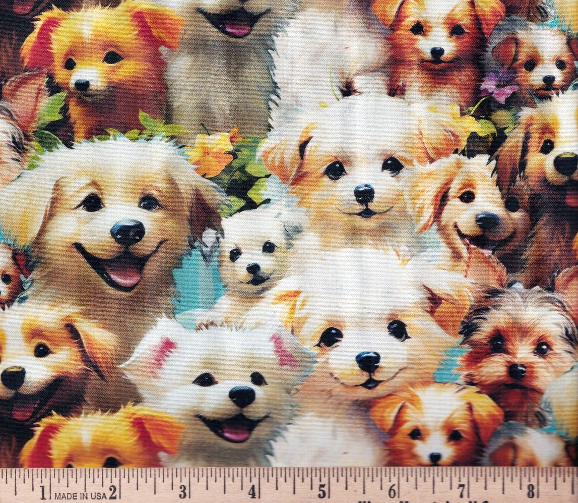 Fur-Ever Friends Playful Pups Fabric - By the yard
