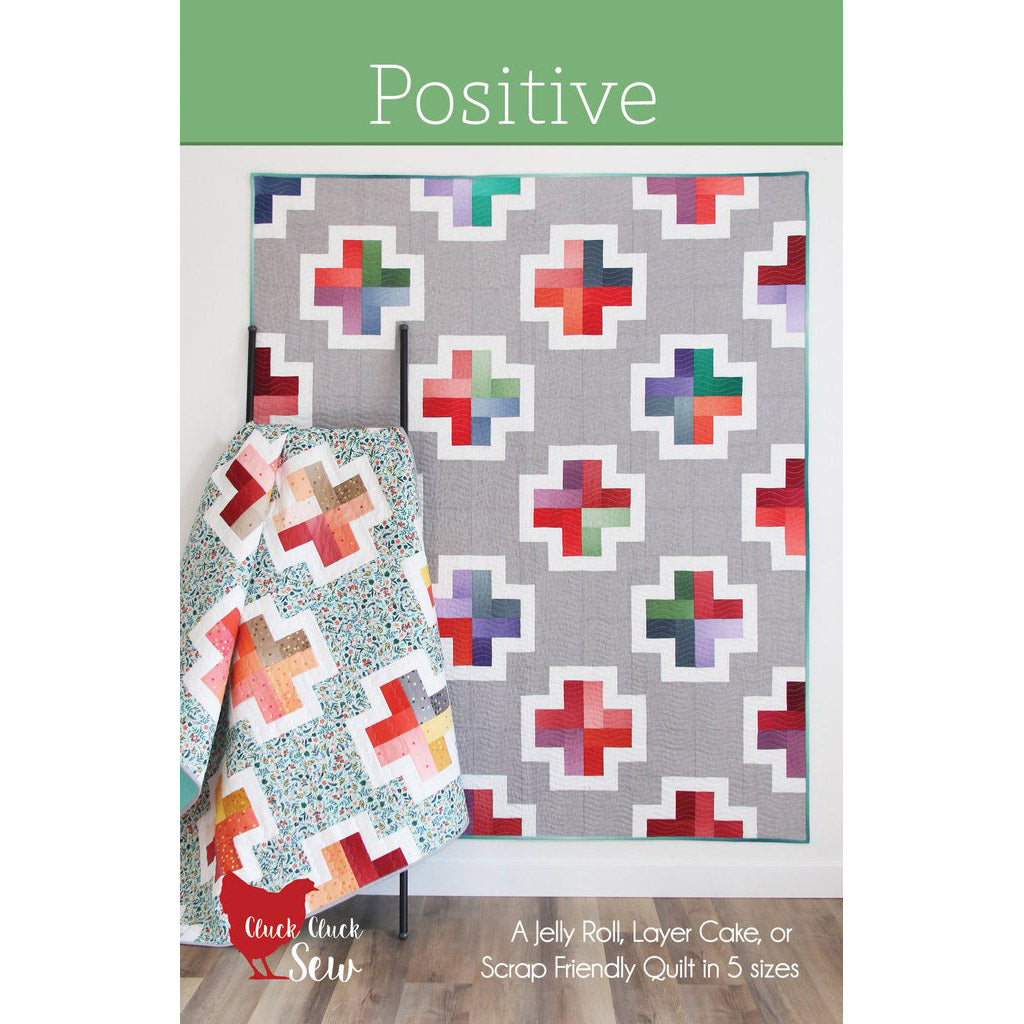 Cluck Cluck Sew Positive Quilt Pattern
