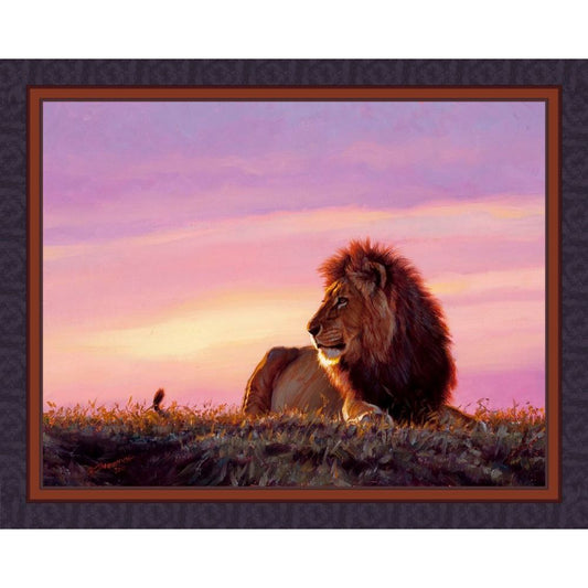 Power Lion Fabric Panel