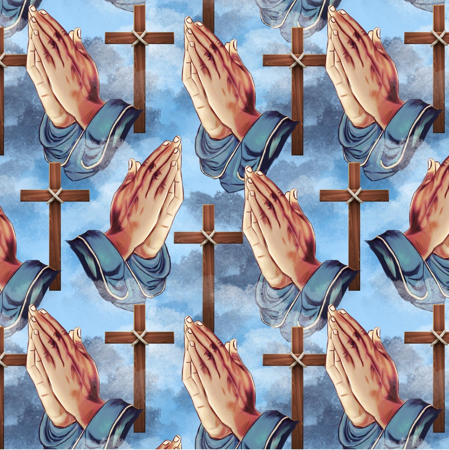 Praying Hands Fabric - By the yard