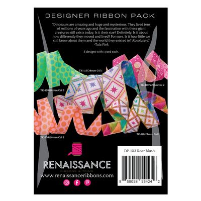 Designer Ribbon Tula Pink Roar Blush Pack