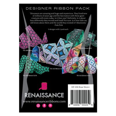 Designer Ribbon Tula Pink Roar Storm Pack