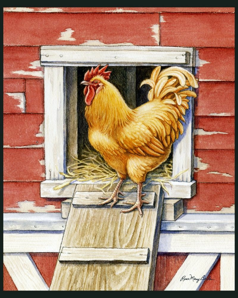 The Rooster Fabric Panel