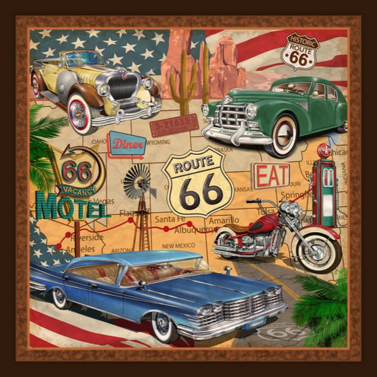 Route 66 Fabric Panel