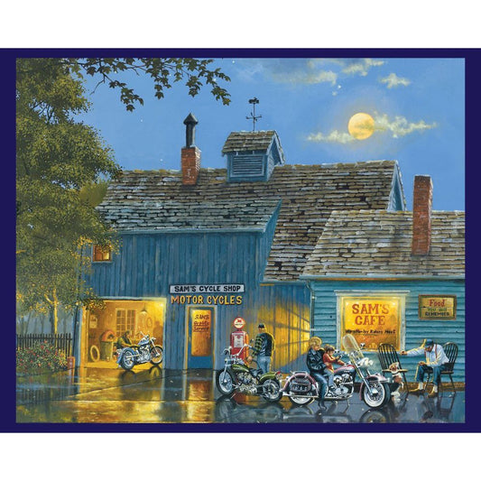 Sam's Place Motorcycle Fabric Panel