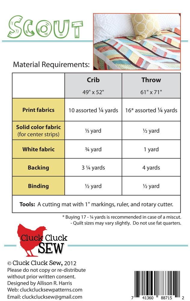 Cluck Cluck Sew Scout Quilt Pattern