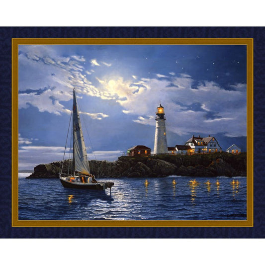 Serenity Sailing Fabric Panel