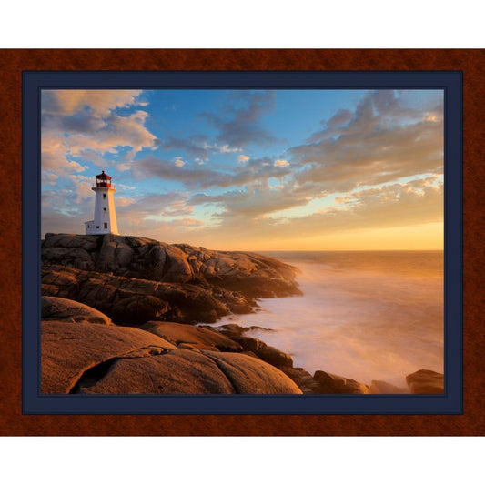 Silent Sentinel Light House Fabric Panel