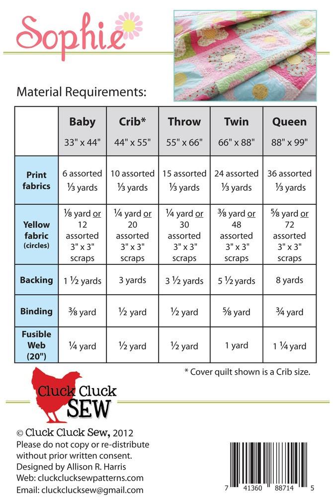 Cluck Cluck Sew Sophie Quilt Pattern