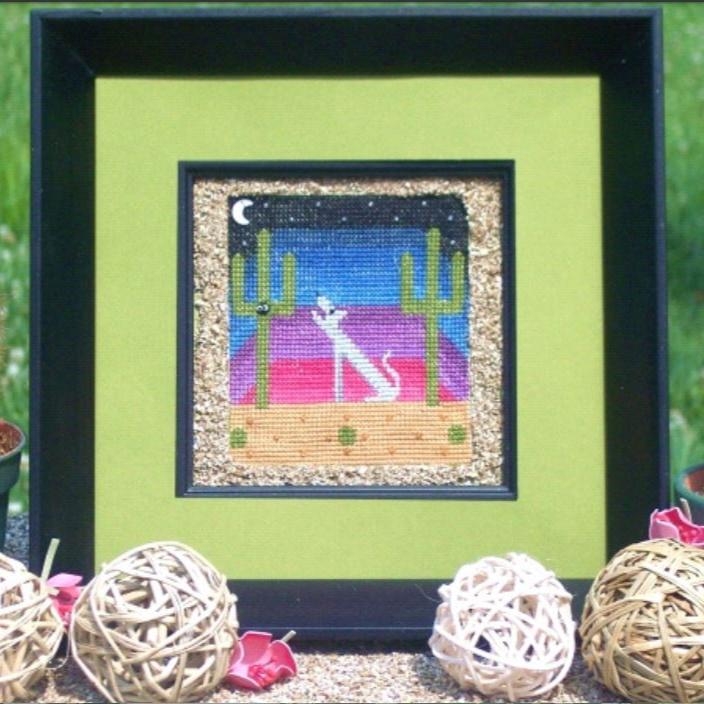 DOWNLOAD Flowers 2 Flowers Southwestern Life Desert Night Cross Stitch Pattern