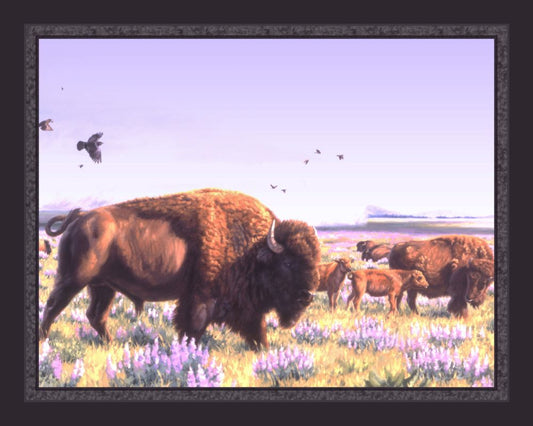 Summer shower Buffalo Fabric Panel