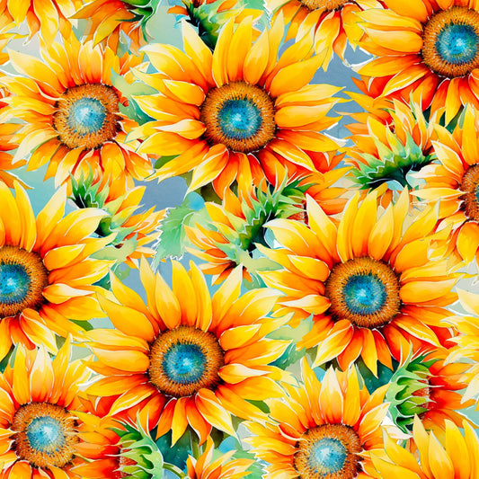 Hummingbird Bouquet Sunflower Jewels Fabric - By the yard