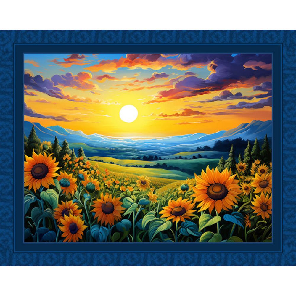 Sunshine Sunflowers Fabric Panel