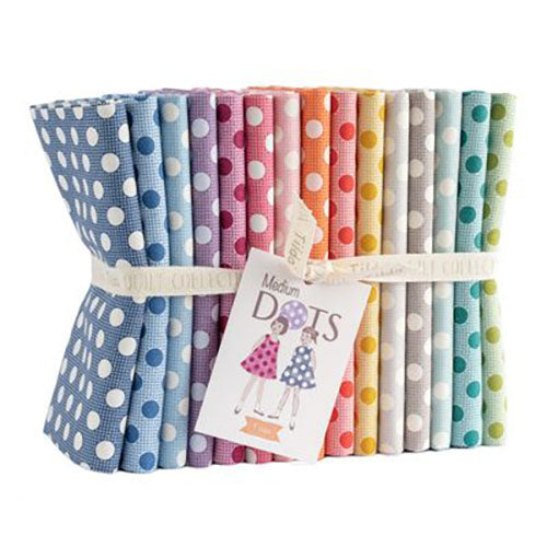 Medium Dots Fat Quarter Bundle 15pc