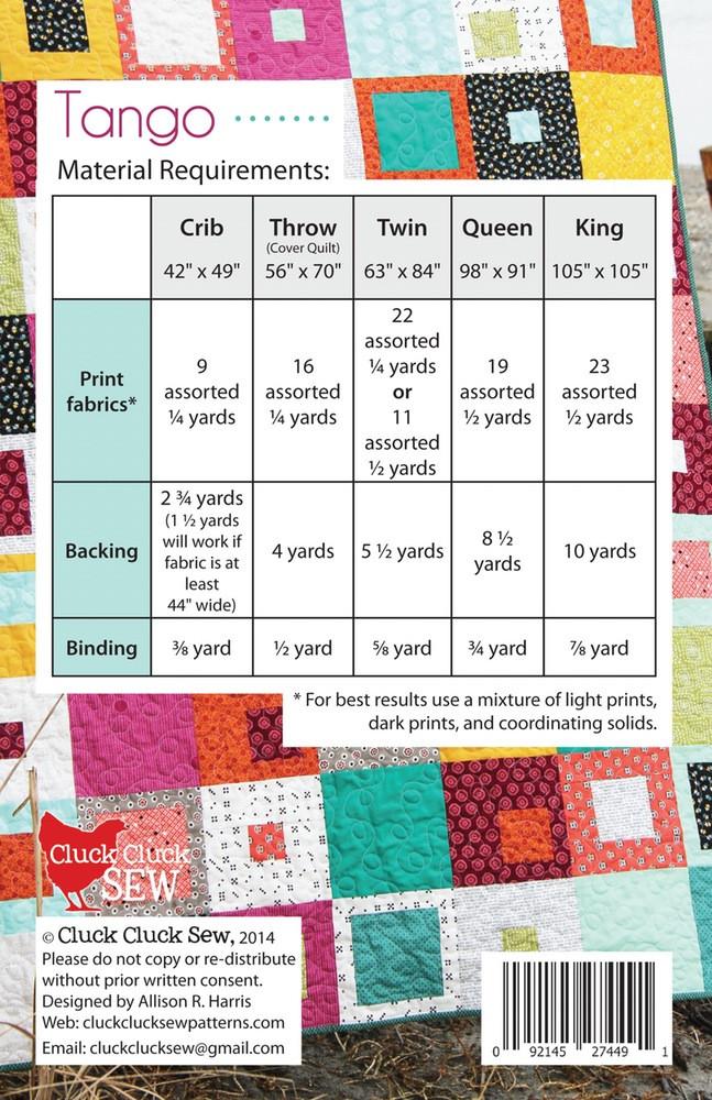 Cluck Cluck Sew Tango Quilt Pattern