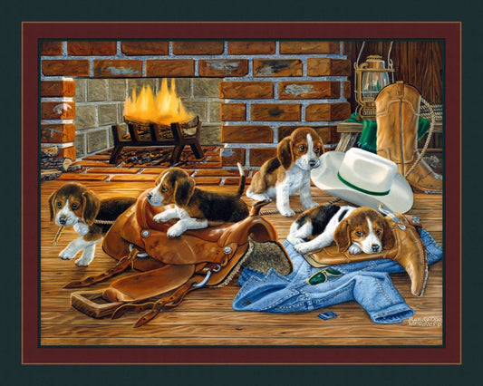 The Wrangler Dog Fabric Panel