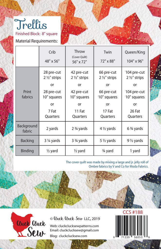 Cluck Cluck Sew Trellis Quilt Pattern