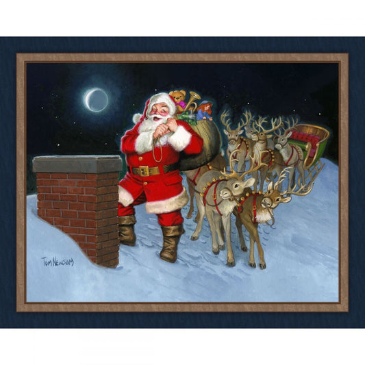 Up On The House Top Fabric Panel