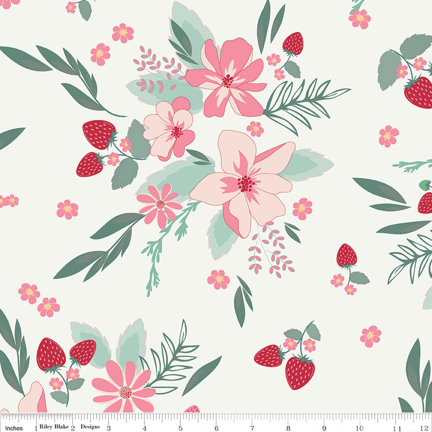 PREORDER Berry Market Sand Dollar Wide Back Fabric - By the yard