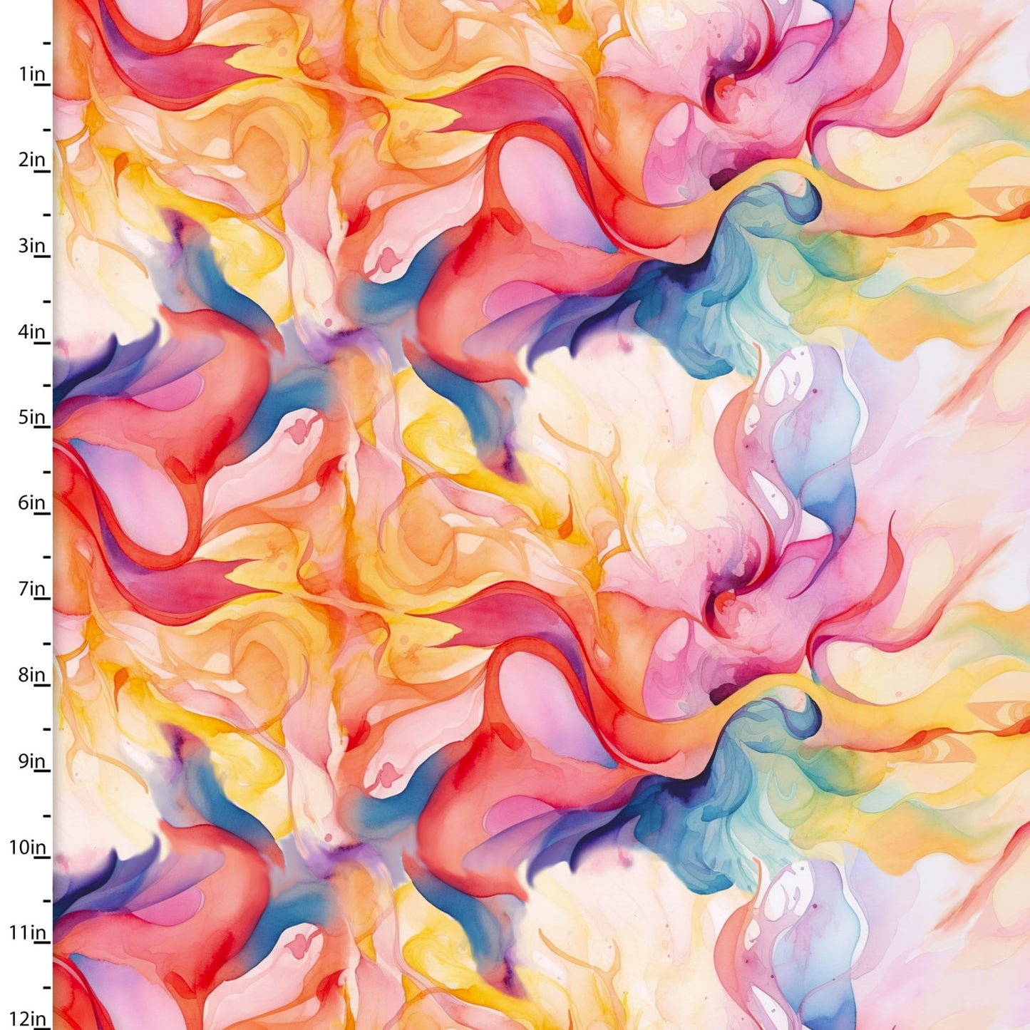 Hummingbird Bouquet Watercolor Swirls Fabric - By the yard