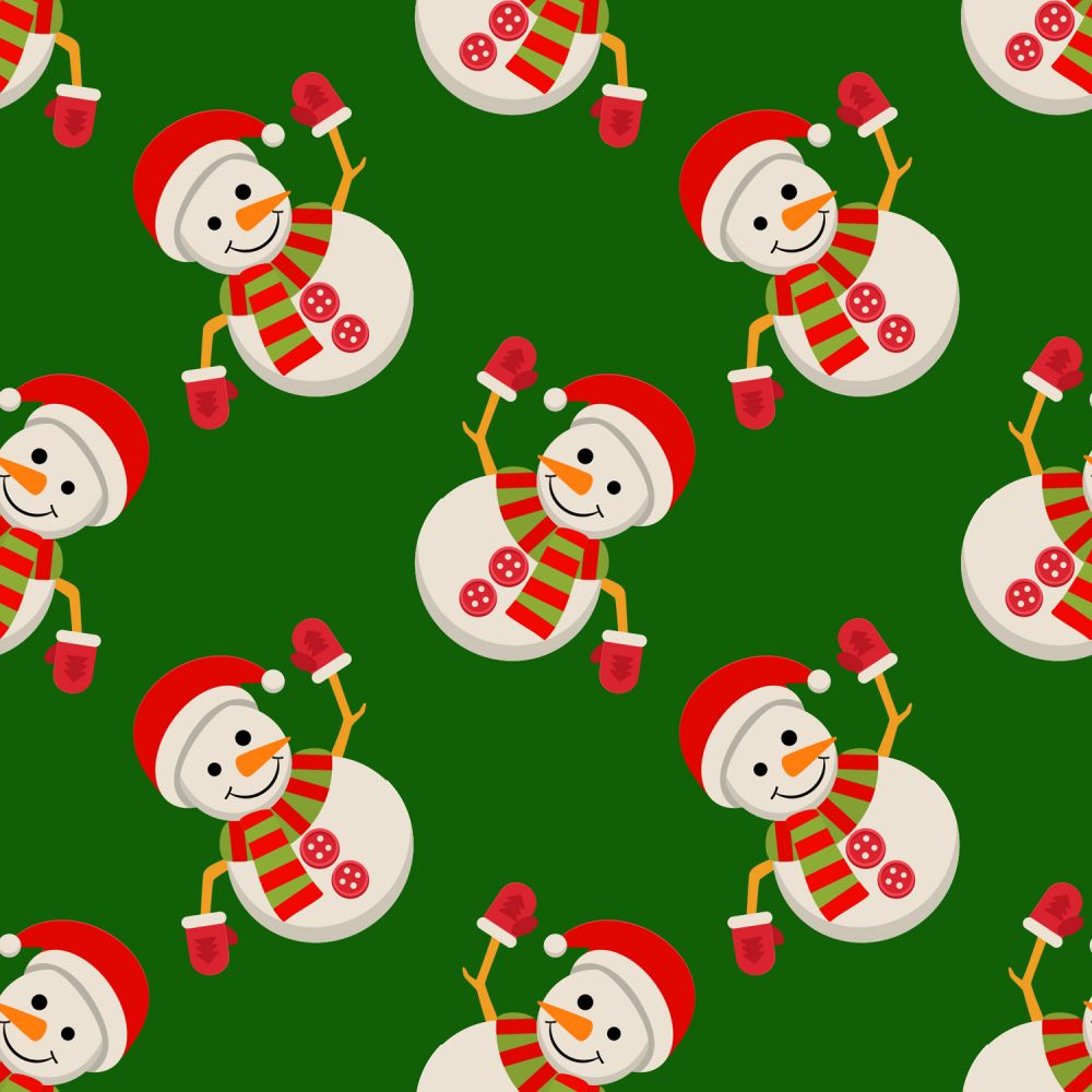 Fat Quarter Christmas Waving Snowman