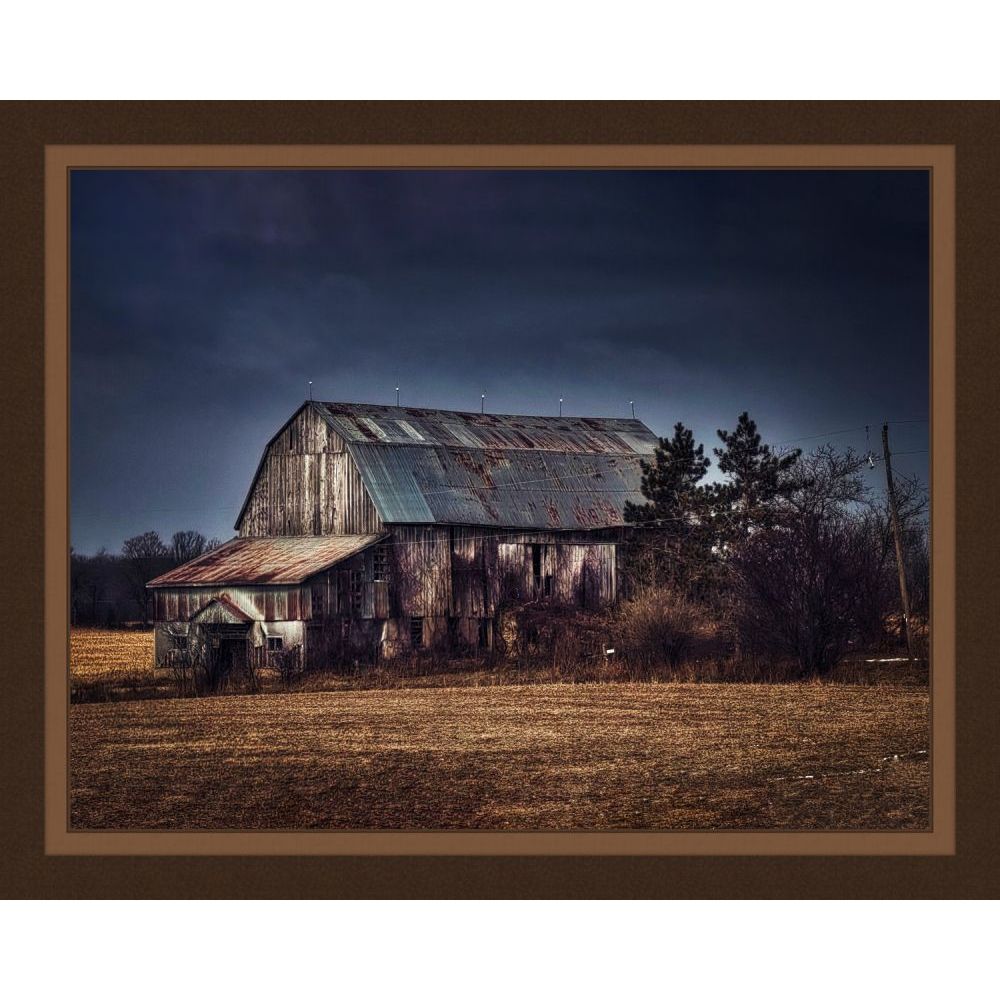 Weathered Barn Fabric Panel
