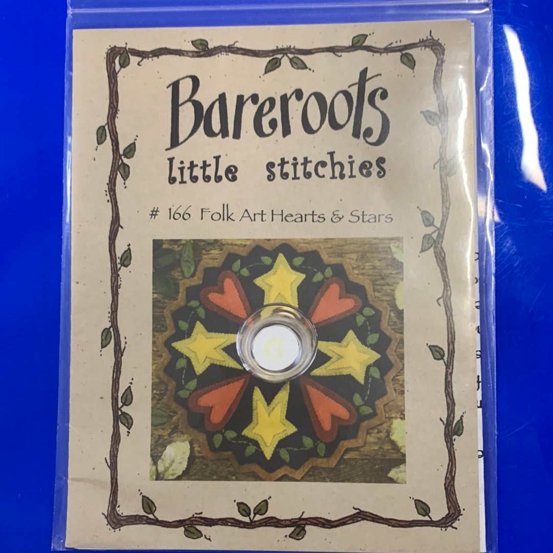 Bareroots Folk Art Hearts & Stars Pattern