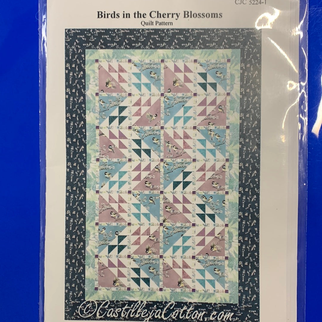 Birds in the Cherry Blossoms Pattern